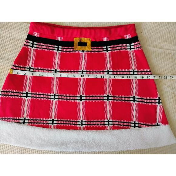 XXL Plaid "Santa" Skirt. Christmas. Holiday. Winter. Cheer. Ugly Sweater. - Picture 10 of 11
